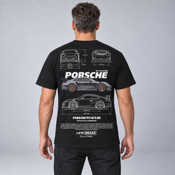 911 GT3 (Grey) Drivers Collective T-Shirt — studio-rear