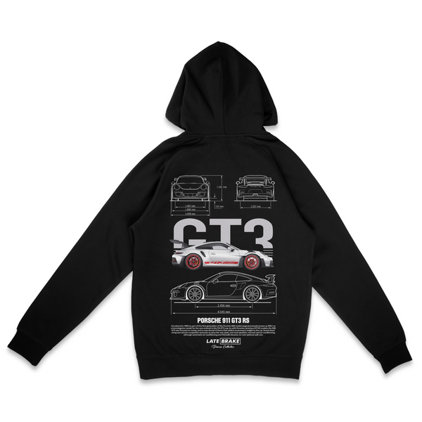 Black Late Brake 911 GT3 (WR) Drivers Collective Hoodie — rear view