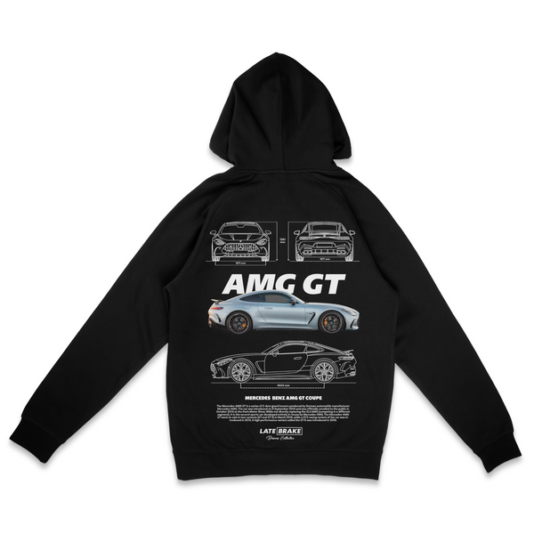 Black Late Brake AMG GT (SVR) Drivers Collective Hoodie — rear view