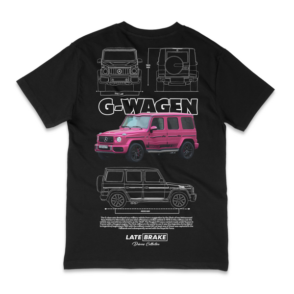 Black Late Brake G-Wagen Drivers Collective T-Shirt — rear view