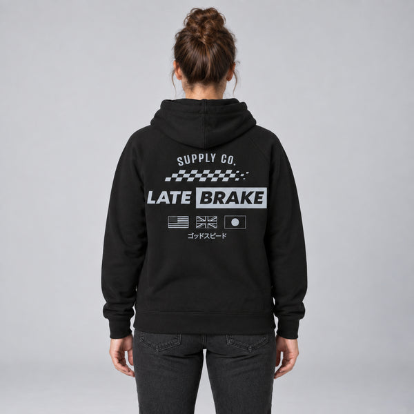 LB International Supply Hoodie (Grey Gradient) — studio-rear