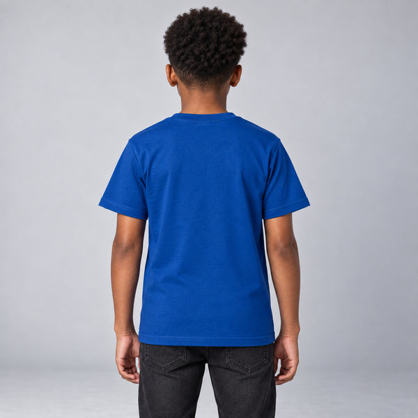 Over Here Youth T-Shirt — studio-rear