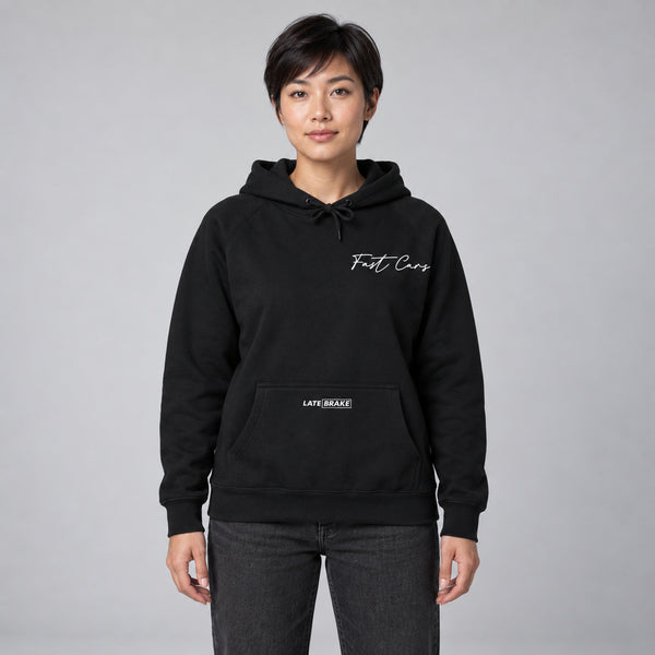 Pretty Girls DRIVE Fast Cars Hoodie — studio-front