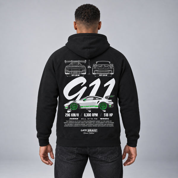 911 GT3 (WG) Drivers Collective Hoodie — studio-rear