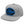 Late Brake light grey flat brim cap with a blue LATE BRAKE patch on a white background.