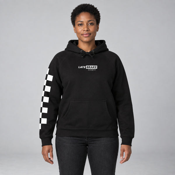 Chequered Hoodie — studio-front