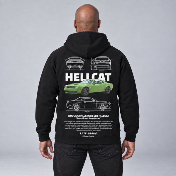 Hellcat Drivers Collective Hoodie — studio-rear