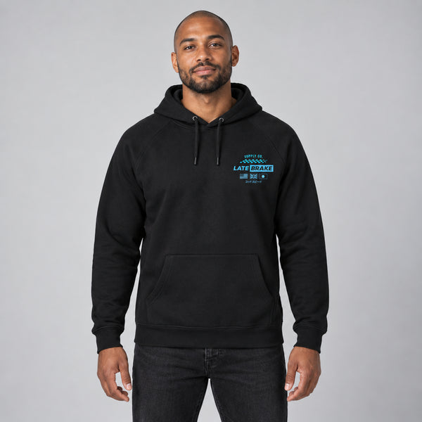 LB International Supply Hoodie (Blue Gradient) — studio-front
