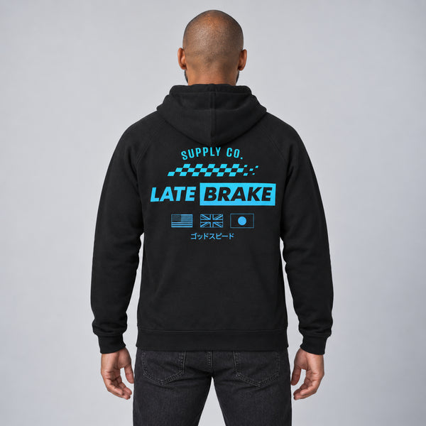 LB International Supply Hoodie (Blue Gradient) — studio-rear