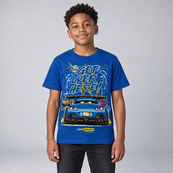 Over Here Youth T-Shirt — studio-front
