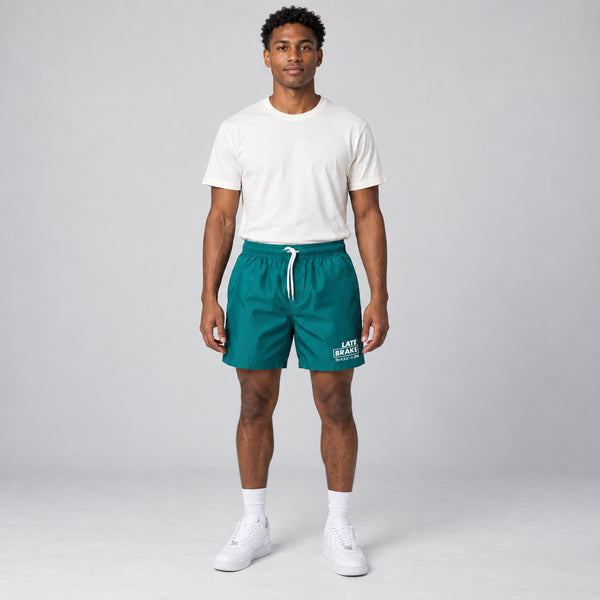 Stacked JPN Beach Shorts 17" — studio-front